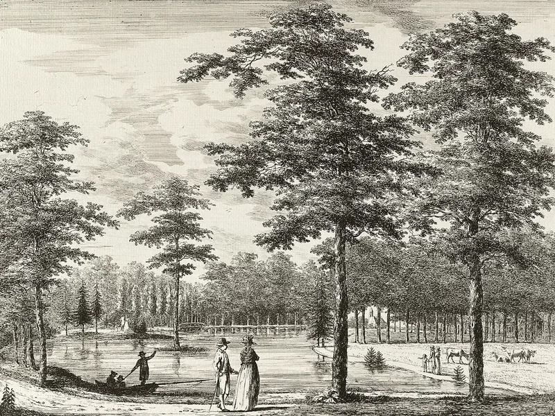 1741-Christian Henning - Vista dello stagno di Biljoen